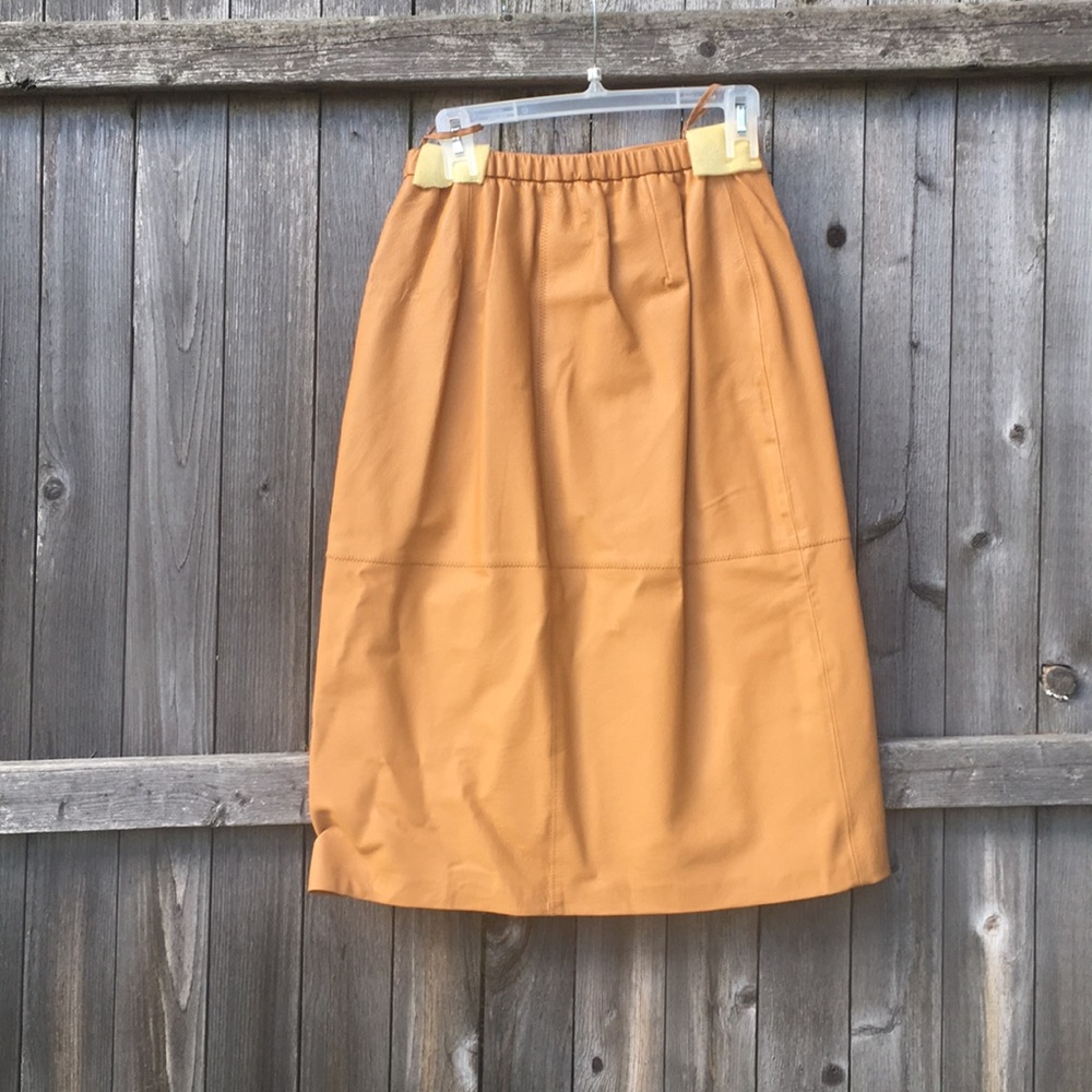 Terry Lewis Leather Skirt